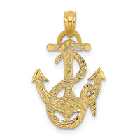 Load image into Gallery viewer, 14K Polished Anchor and Rope Charm
