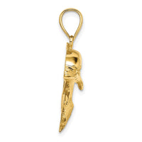 Load image into Gallery viewer, 14K 2-D Polished Engraved Dolphin Charm
