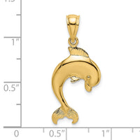 Load image into Gallery viewer, 14K Polished Jumping Dolphin Charm
