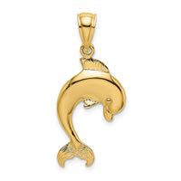 Load image into Gallery viewer, 14K Polished Jumping Dolphin Charm
