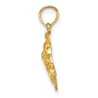 Load image into Gallery viewer, 14K Polished 2-D Mini Double Dolphins Charm
