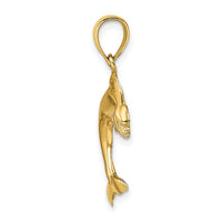 Load image into Gallery viewer, 14K 2-D Polished Dolphin Jumping Charm
