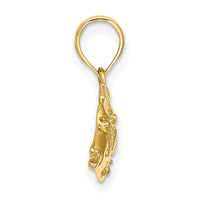 Load image into Gallery viewer, 14K 2-D Polished  Engraved Fish Charm
