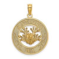 Load image into Gallery viewer, 14K ANTIGUA, W.I. Circle w/ Frog Charm
