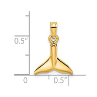 Load image into Gallery viewer, 14K Polished Small Whale Tail Charm
