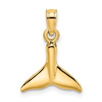 Load image into Gallery viewer, 14K Polished Small Whale Tail Charm
