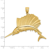 Load image into Gallery viewer, 14K Polished Sailfish Charm
