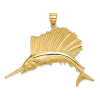 Load image into Gallery viewer, 14K Polished Sailfish Charm
