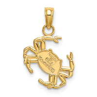 Load image into Gallery viewer, 14K Polished Crab Charm
