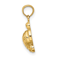 Load image into Gallery viewer, 14K Textured Mini Sea Turtle Charm
