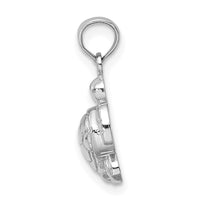 Load image into Gallery viewer, 14K White Gold Textured Mini Sea Turtle Charm
