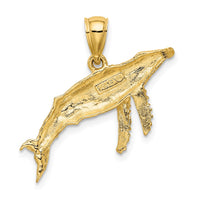 Load image into Gallery viewer, 14K 2-D Textured Whale Charm
