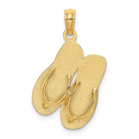 Load image into Gallery viewer, 14K 3D Large SEA ISLE Double Flip-flop Charm
