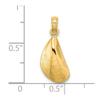Load image into Gallery viewer, 14K Polished Mussel Shell Charm
