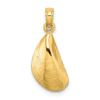 Load image into Gallery viewer, 14K Polished Mussel Shell Charm
