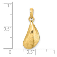 Load image into Gallery viewer, 14K 3-D Polished Mussel Shell Charm
