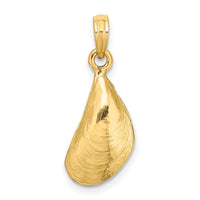 Load image into Gallery viewer, 14K 3-D Polished Mussel Shell Charm
