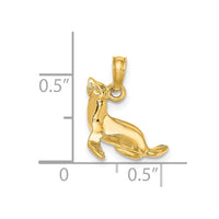 Load image into Gallery viewer, 14K 3-D Polished Seal Charm
