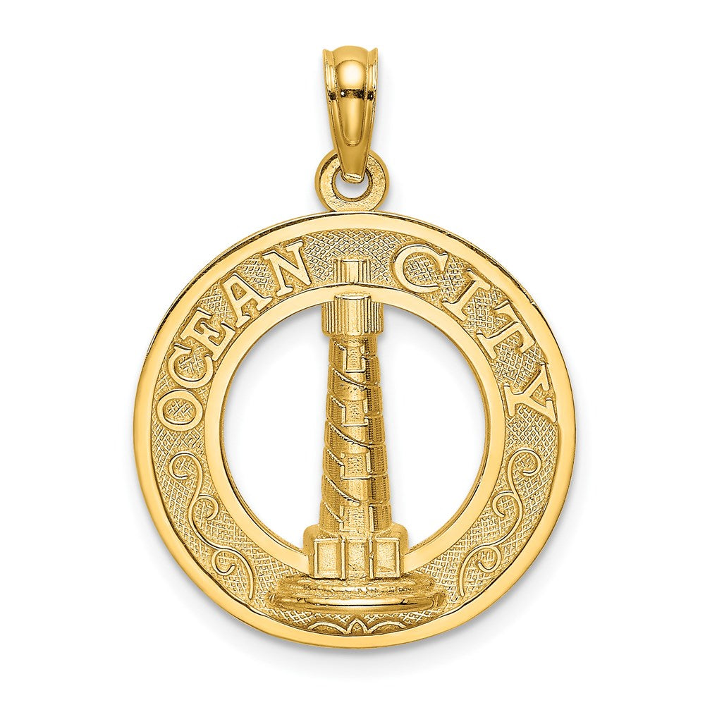 14K OCEAN CITY w/ Lighthouse Charm