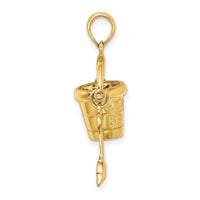 Load image into Gallery viewer, 14K 3D MYRTLE BEACH Bucket and Shovel Charm
