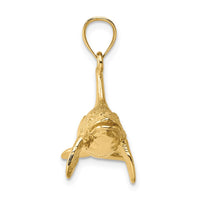 Load image into Gallery viewer, 14K 3-D Textured Killer Whale Charm
