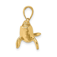 Load image into Gallery viewer, 14K 3-D High Polished Bowhead Whale Charm
