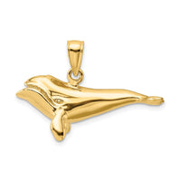 Load image into Gallery viewer, 14K 3-D High Polished Bowhead Whale Charm
