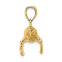 Load image into Gallery viewer, 14K 3-D Textured Underside Humpback Whale Charm
