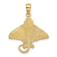 Load image into Gallery viewer, 14K Textured Spotted Eagle Ray Charm
