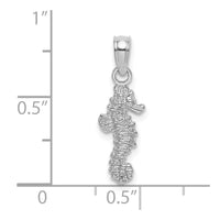 Load image into Gallery viewer, 14K White Gold 3-D Mini Seahorse Charm
