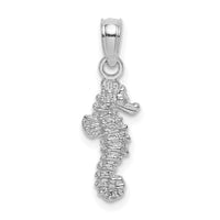 Load image into Gallery viewer, 14K White Gold 3-D Mini Seahorse Charm
