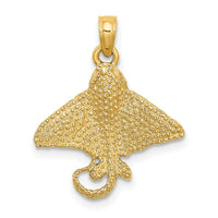Load image into Gallery viewer, 14K Textured Spotted Eagle Ray Charm
