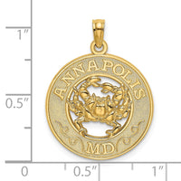 Load image into Gallery viewer, 14K ANNAPOLIS MD Crab Charm
