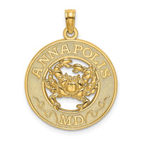 Load image into Gallery viewer, 14K ANNAPOLIS MD Crab Charm
