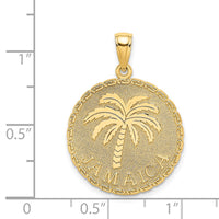 Load image into Gallery viewer, 14K JAMAICA and Palm Tree Disk Charm

