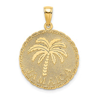 Load image into Gallery viewer, 14K JAMAICA and Palm Tree Disk Charm
