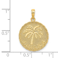 Load image into Gallery viewer, 14K JAMAICA and Palm Tree Disk Charm
