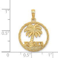 Load image into Gallery viewer, 14K JAMAICA Palm Tree Circle Charm
