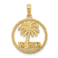 Load image into Gallery viewer, 14K JAMAICA Palm Tree Circle Charm
