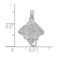 Load image into Gallery viewer, 14K White Gold Stingray Charm
