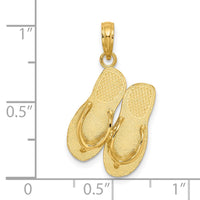 Load image into Gallery viewer, 14K TURKS AND CAICOS Double Flip-Flop Charm
