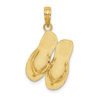 Load image into Gallery viewer, 14K TURKS AND CAICOS Double Flip-Flop Charm
