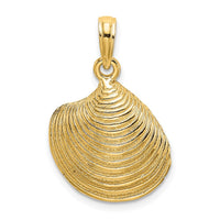 Load image into Gallery viewer, 14K Textured Clam Shell Charm
