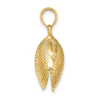 Load image into Gallery viewer, 14K 3-D Textured Clam Shell Charm
