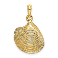 Load image into Gallery viewer, 14K 3-D Textured Clam Shell Charm
