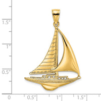Load image into Gallery viewer, 14K Polished Sailboat Charm
