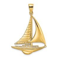 Load image into Gallery viewer, 14K Polished Sailboat Charm
