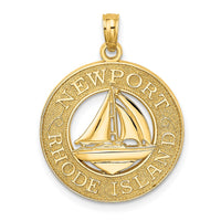 Load image into Gallery viewer, 14K NEWPORT RHODE ISLAND w/ Sailboat Charm

