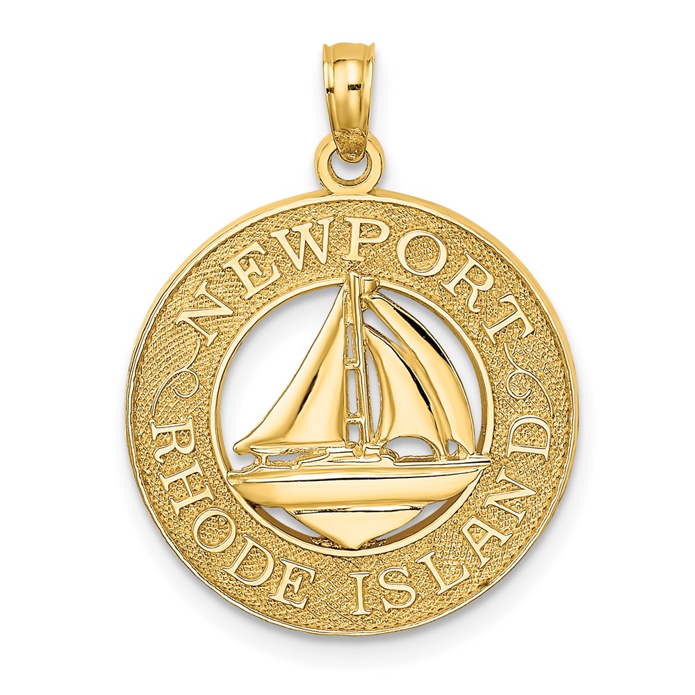 14K NEWPORT RHODE ISLAND w/ Sailboat Charm