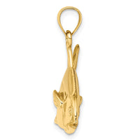 Load image into Gallery viewer, 14K 3-D Polished Pompano Fish Charm
